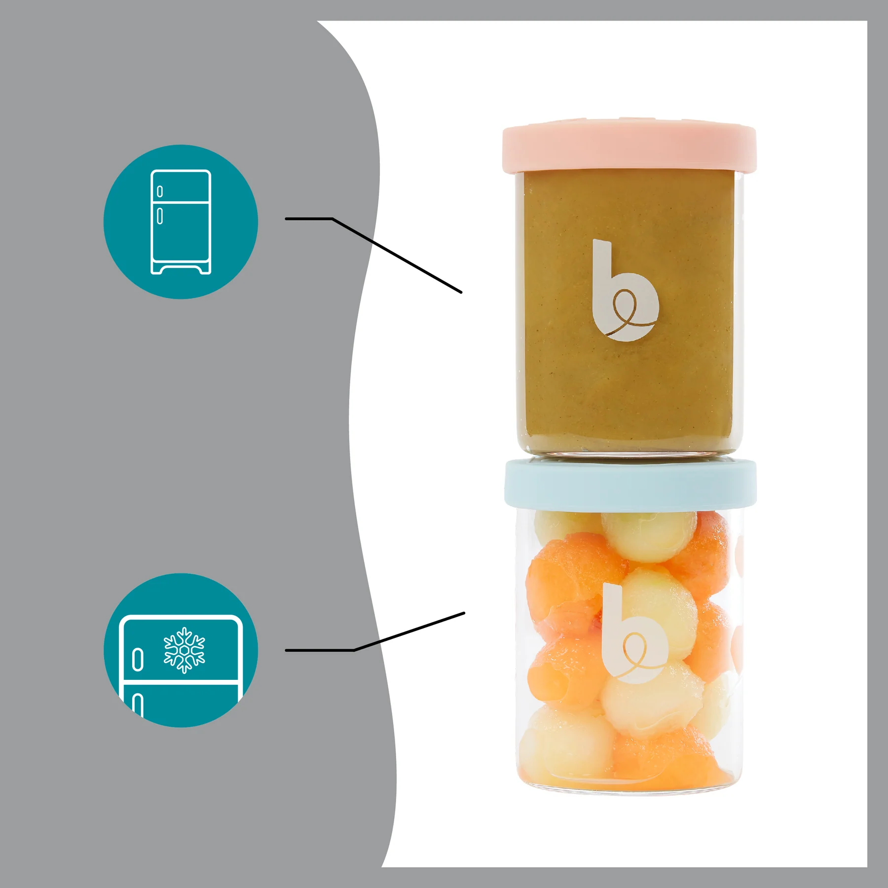 Babymoov Contenitori in Vetro Isy Bowls 6 pz - immagine 4