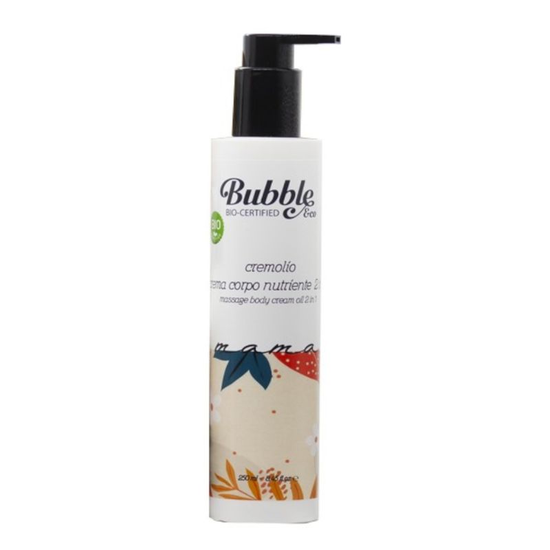 Bubble E Co Crema Corpo Nutriente 2in1 Cremolio 250 ml Linea Mamma