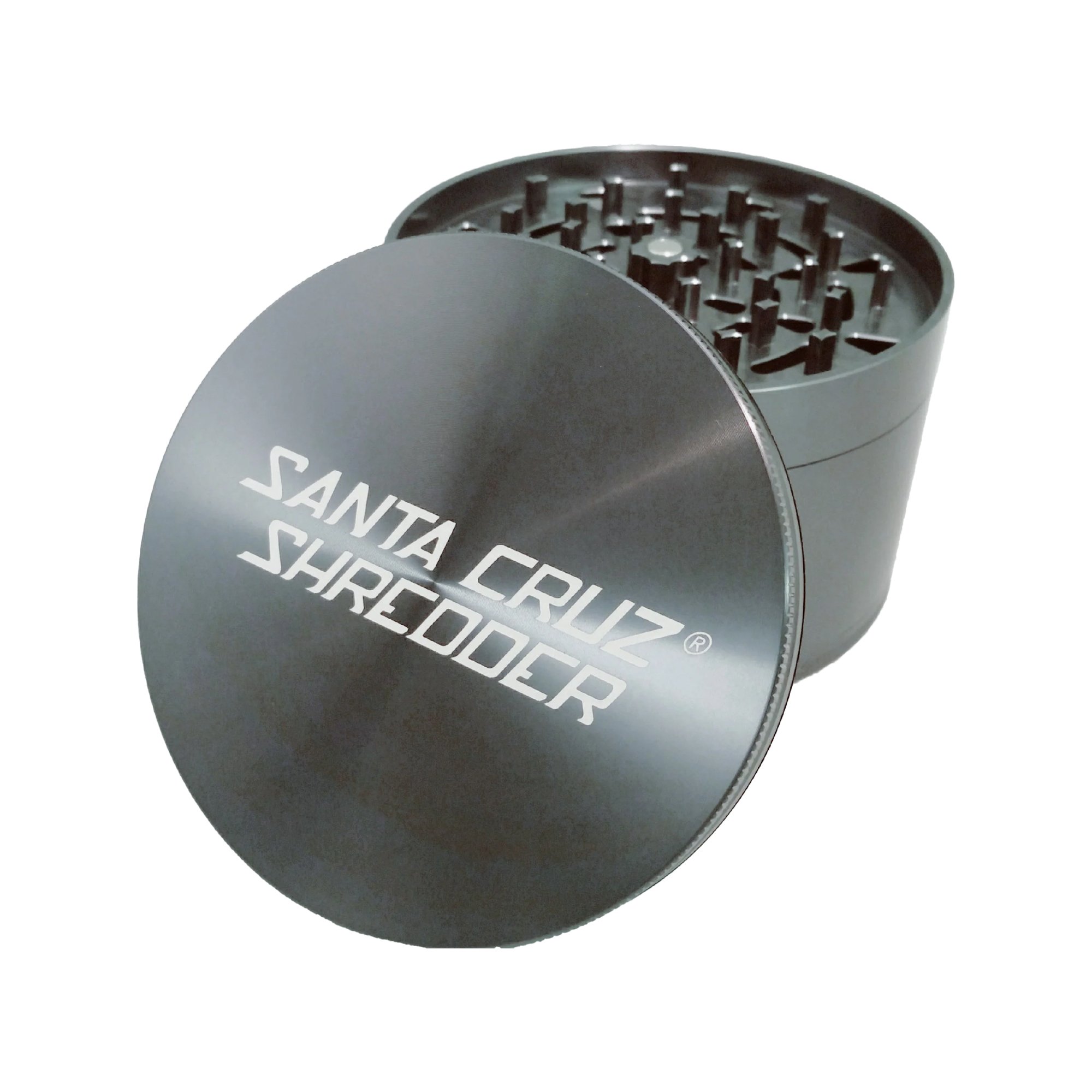 ALUMINUM GRINDER SCS (4-PIECE / JUMBO / GREY / GLOSS) – Santa Cruz Shredder