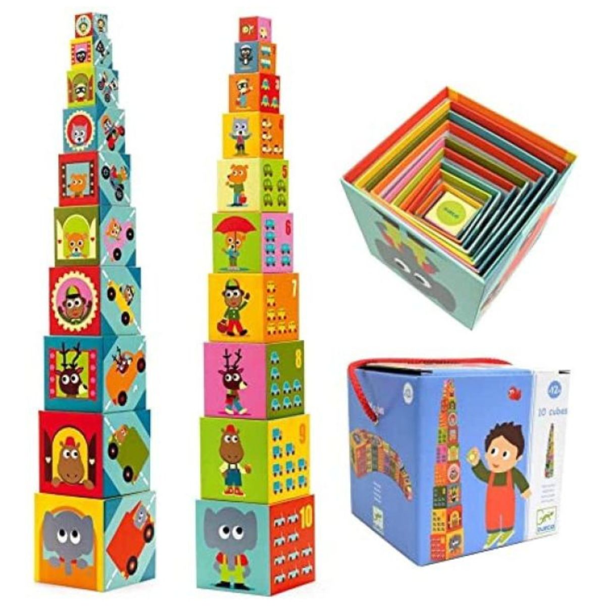 Djeco Cubi Impilabili 10 Cubes Veicoli - immagine 2